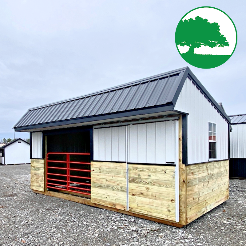 10' x 20' Metal "Animal Shelter w/ Tack Room"
