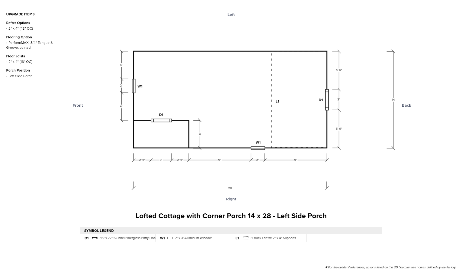 Lofted Cottage with Corner Porch 14x28 - Image 6