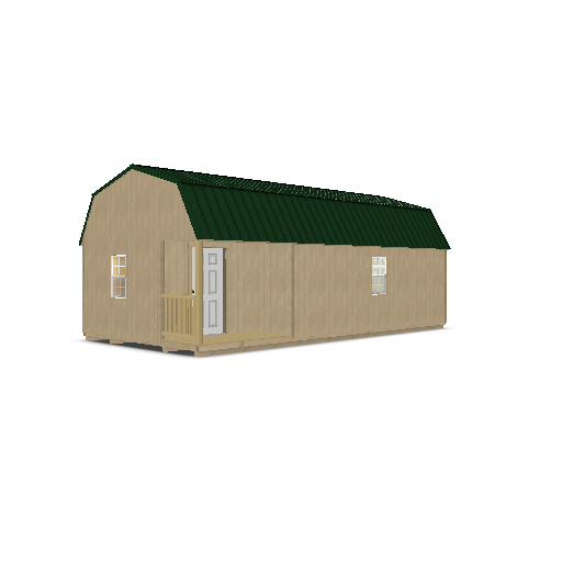 Lofted Cottage with Corner Porch 14x28
