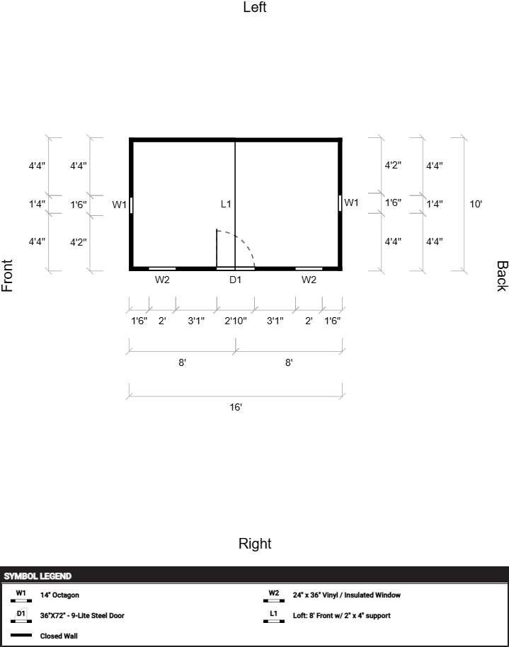 Side Lofted Barn 10x16 - Image 2