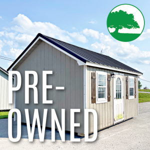 PRE-OWNED 12' x 16' Finished "Side Utility / Cabin" w/ Electric