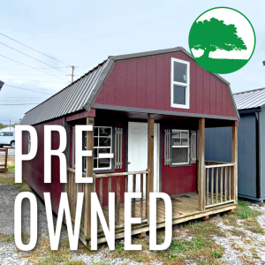 PRE-OWNED 12' x 32' Painted "Lofted Cabin"